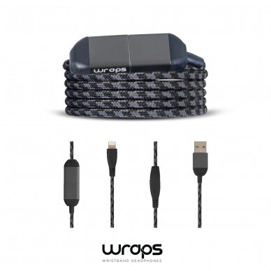 Wraps Lightning Black (Lightning to USB)