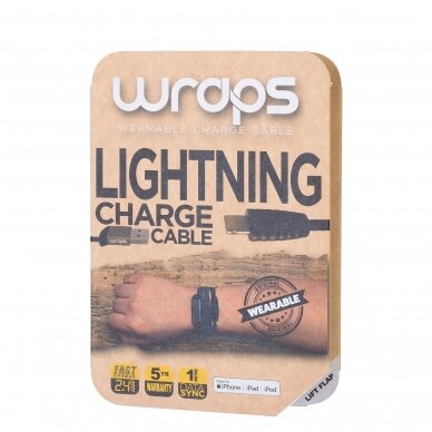 Wraps Lightning Black (Lightning to USB)