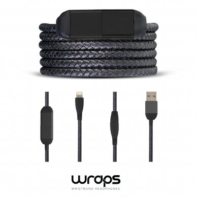 Wraps Lightning Gloss Black (Lightning to USB)