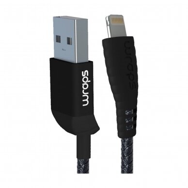 Wraps Lightning Gloss Black (Lightning to USB) 1