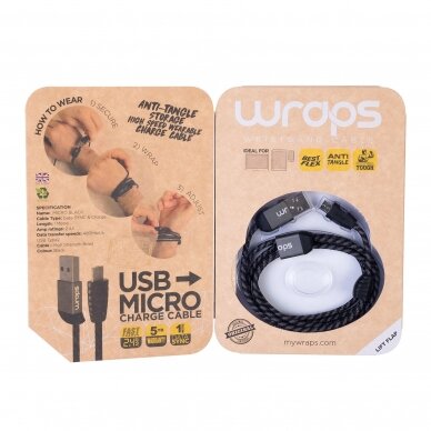 Wraps Micro-USB Black (Micro-USB to USB)