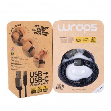 Wraps USBC Black (USB-C to USB) 6