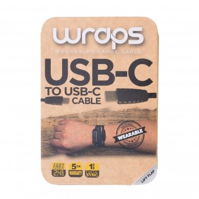 Wraps USBC Black (USB-C to USB-C)