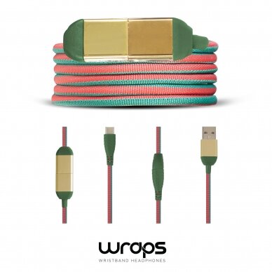 Wraps USBC Green & Red (USB-C to USB)